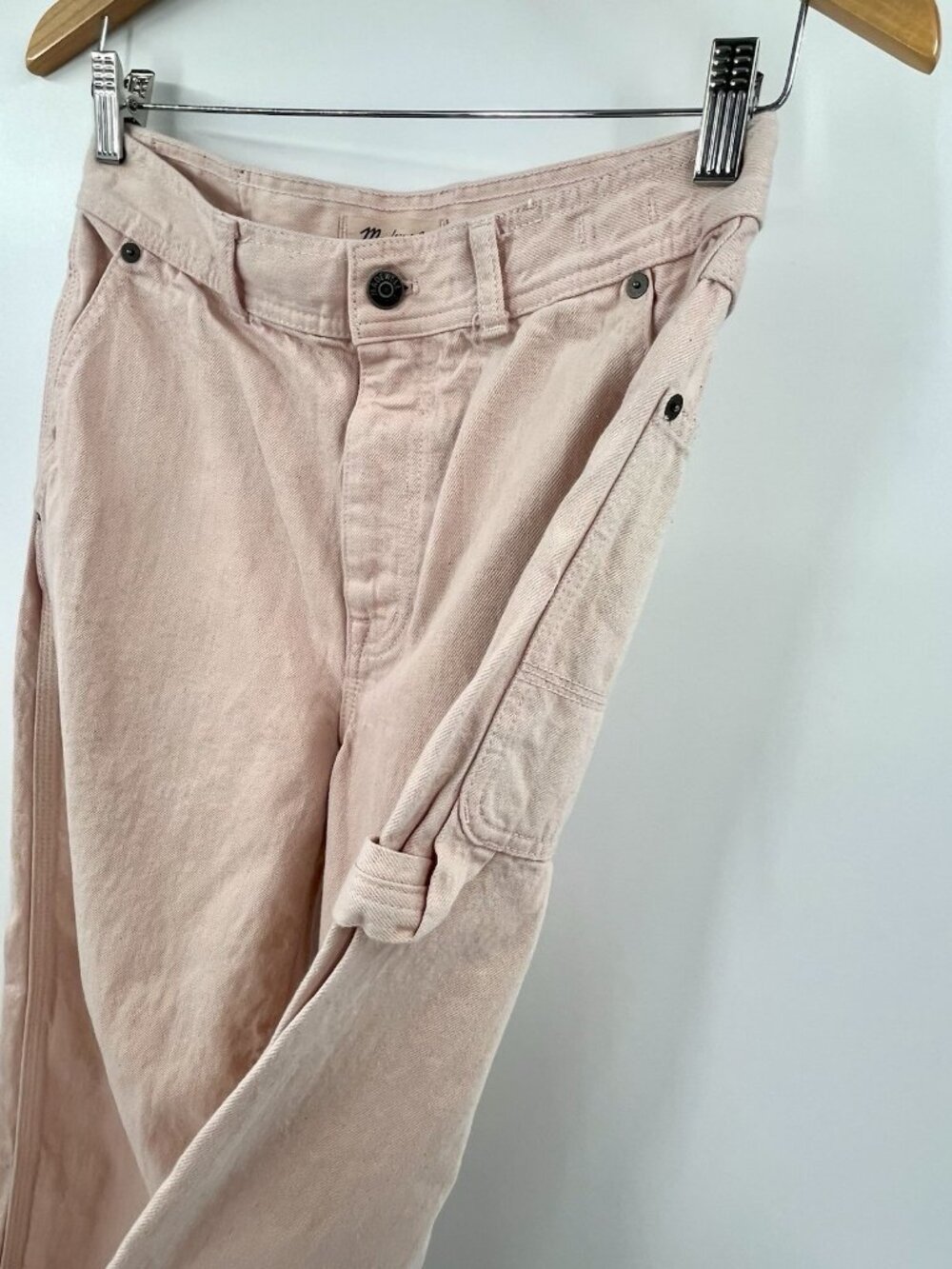 MADEWELL X MN Women's Pink Denim The Wide Leg Jeans Size 28 - Picture 4 of 7
